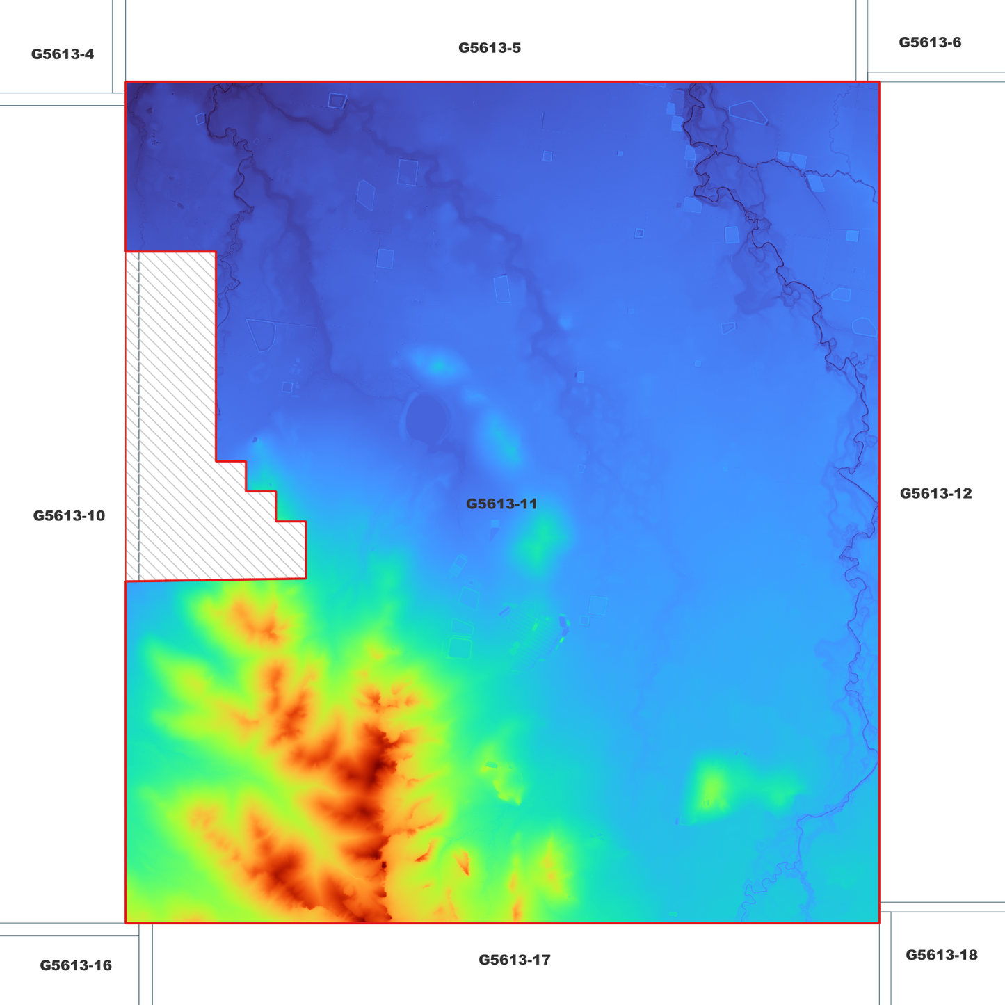Ducklo 1m Digital Elevation Model (G5613-11)