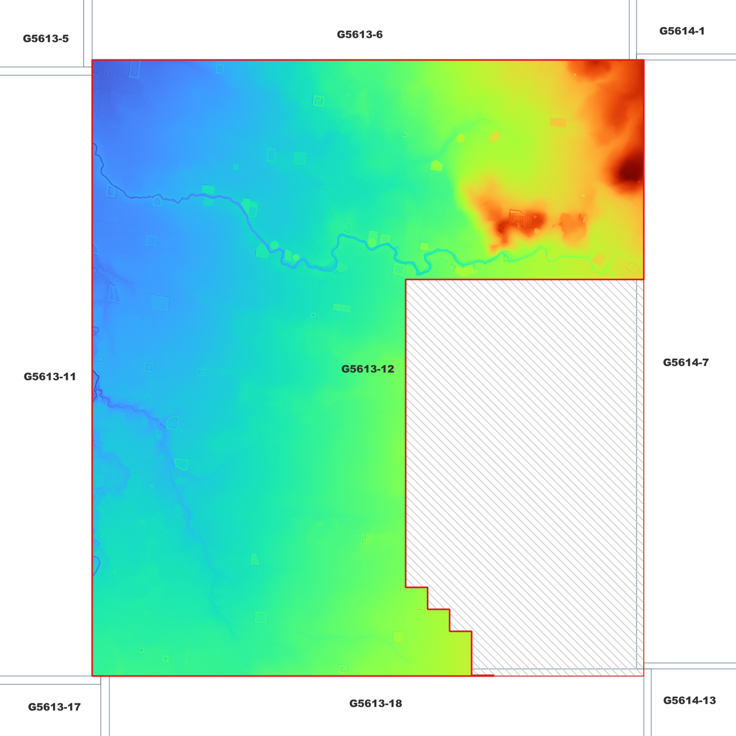 Bowenville 1m Digital Elevation Model (G5613-12)