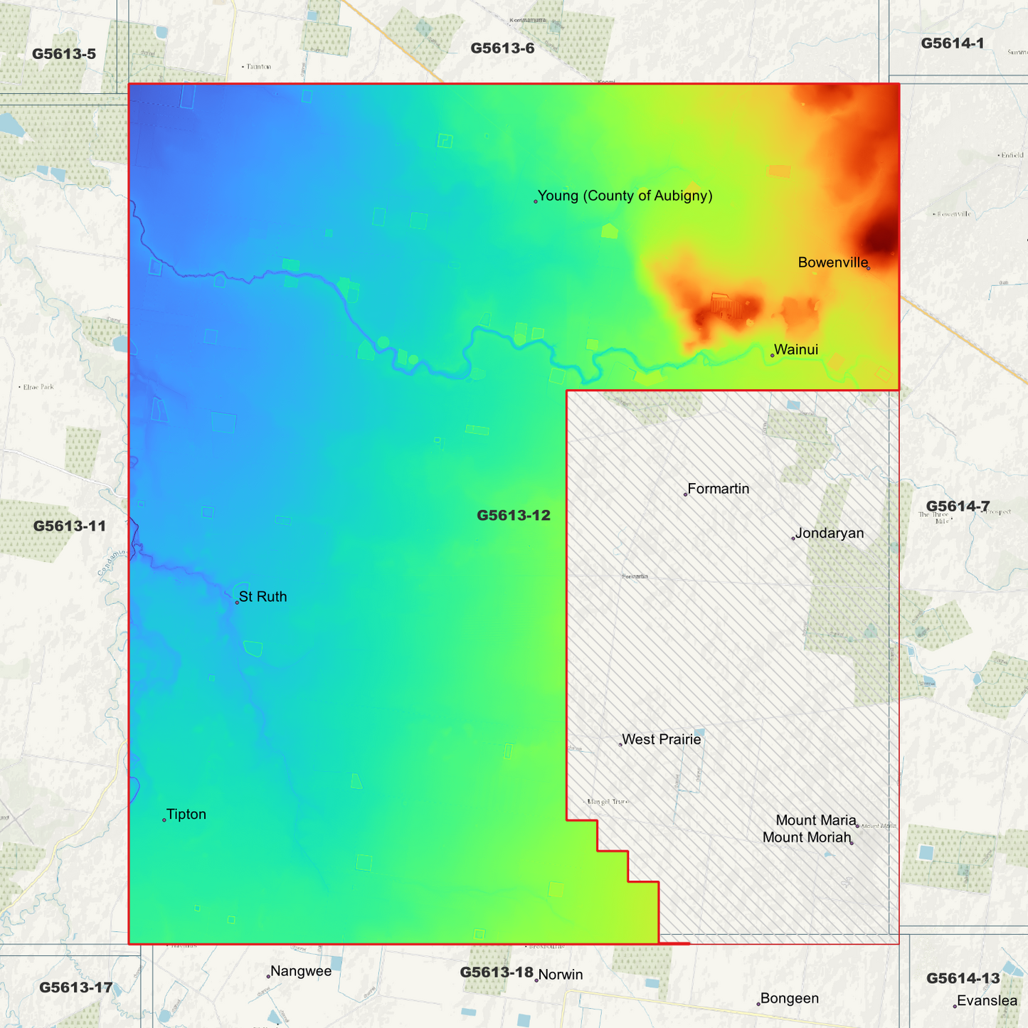 Bowenville 1m Digital Elevation Model (G5613-12)
