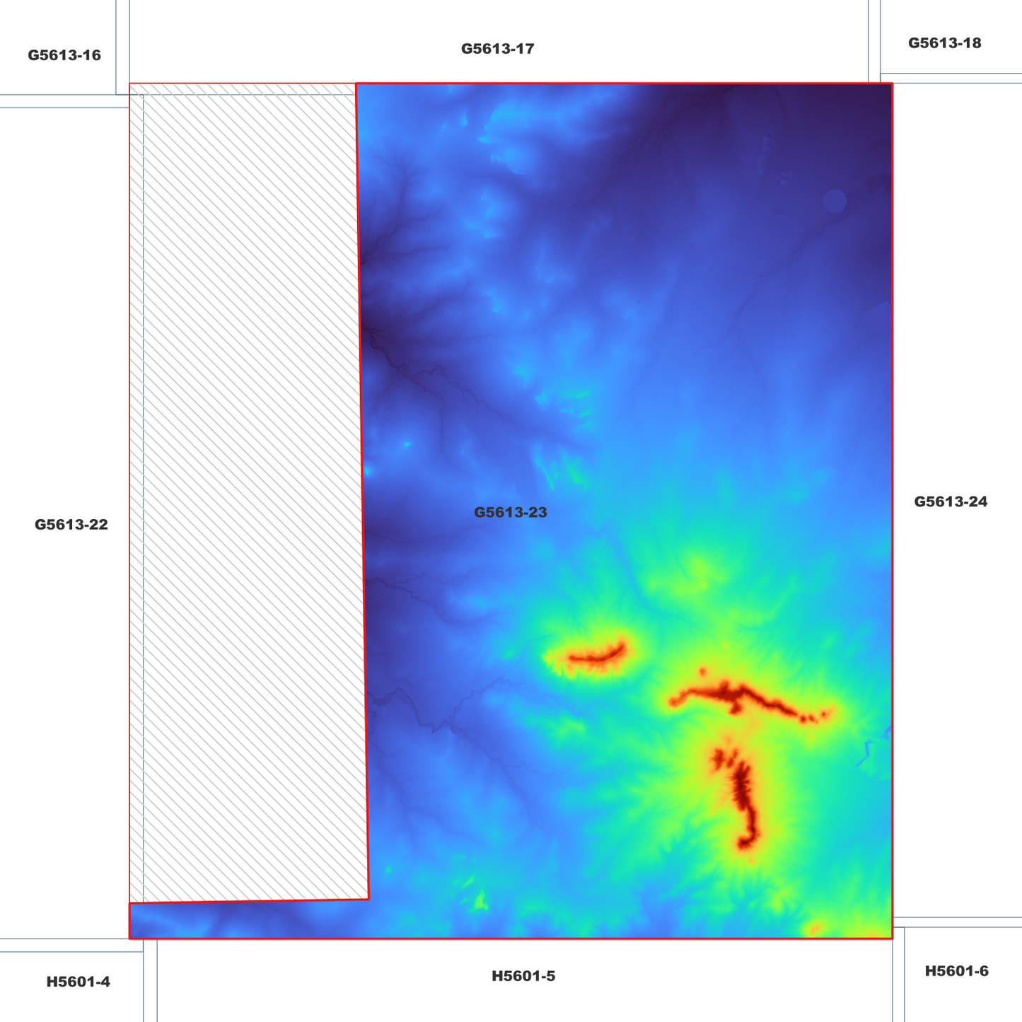 Captains Mountain 1m Digital Elevation Model (G5613-23)