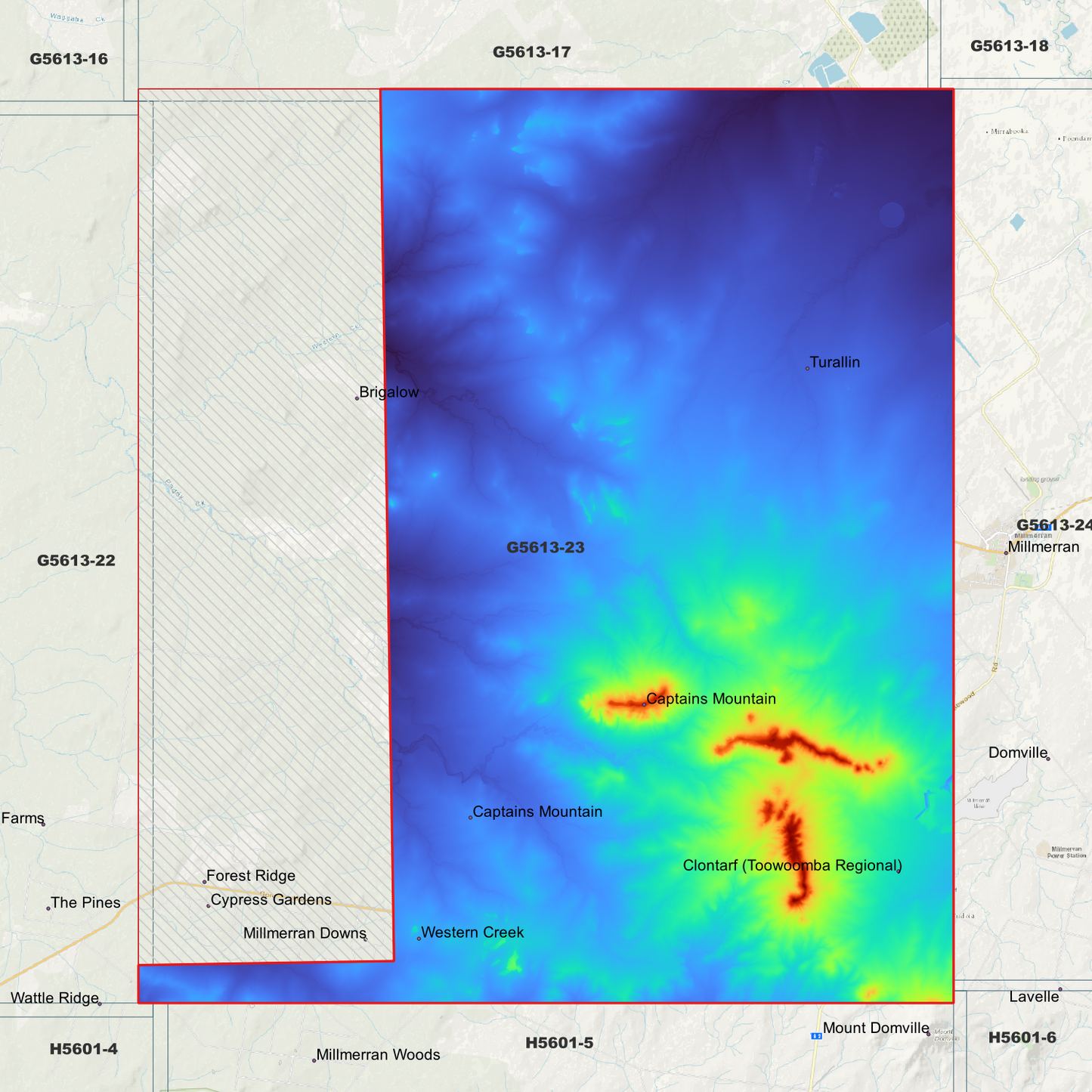 Captains Mountain 1m Digital Elevation Model (G5613-23)