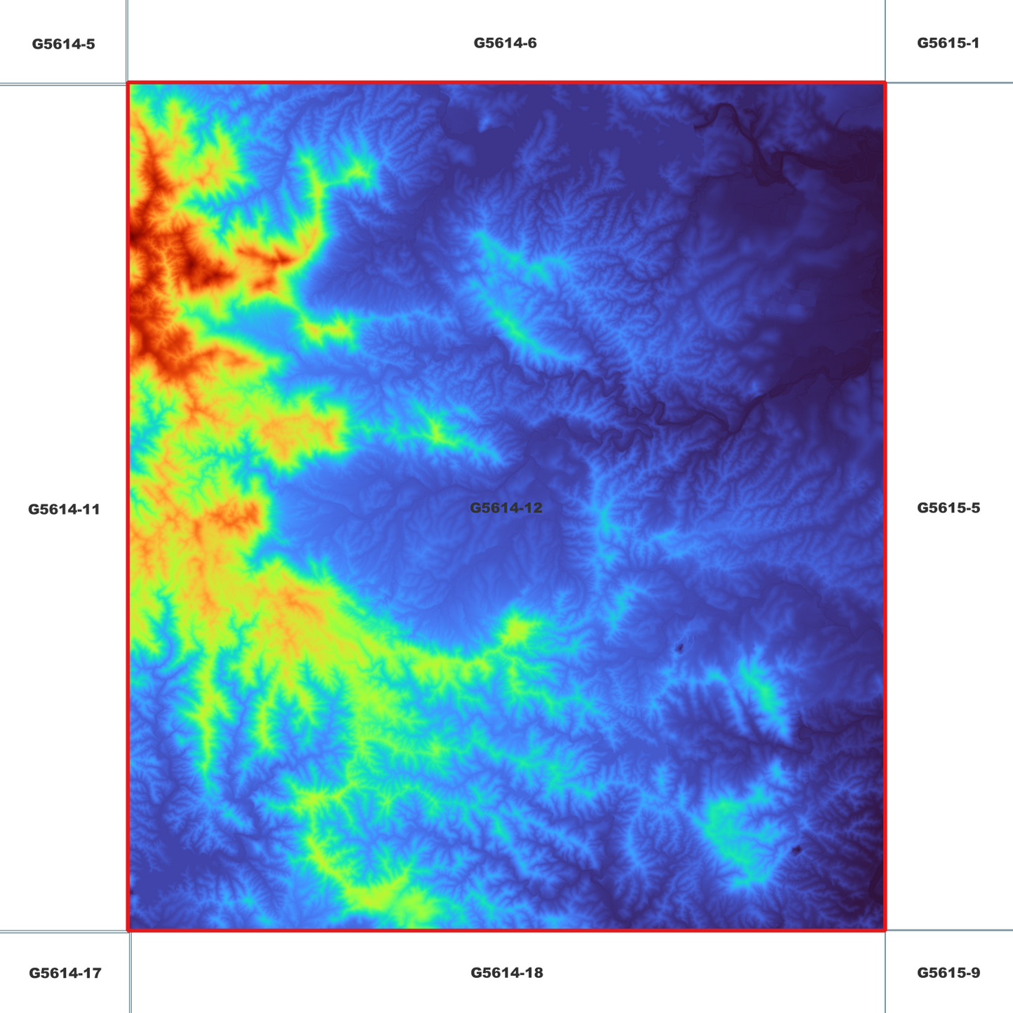 Samford 1m Digital Elevation Model (G5614-12)