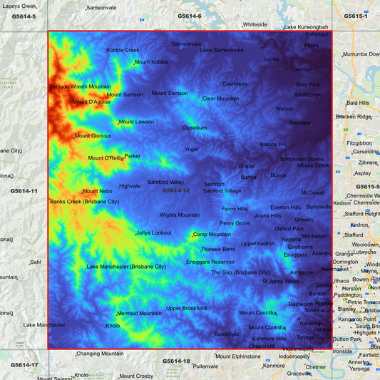 Samford 1m Digital Elevation Model (G5614-12)
