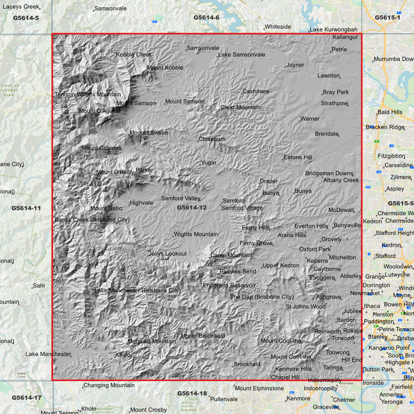 Samford 1m Digital Elevation Model (G5614-12)