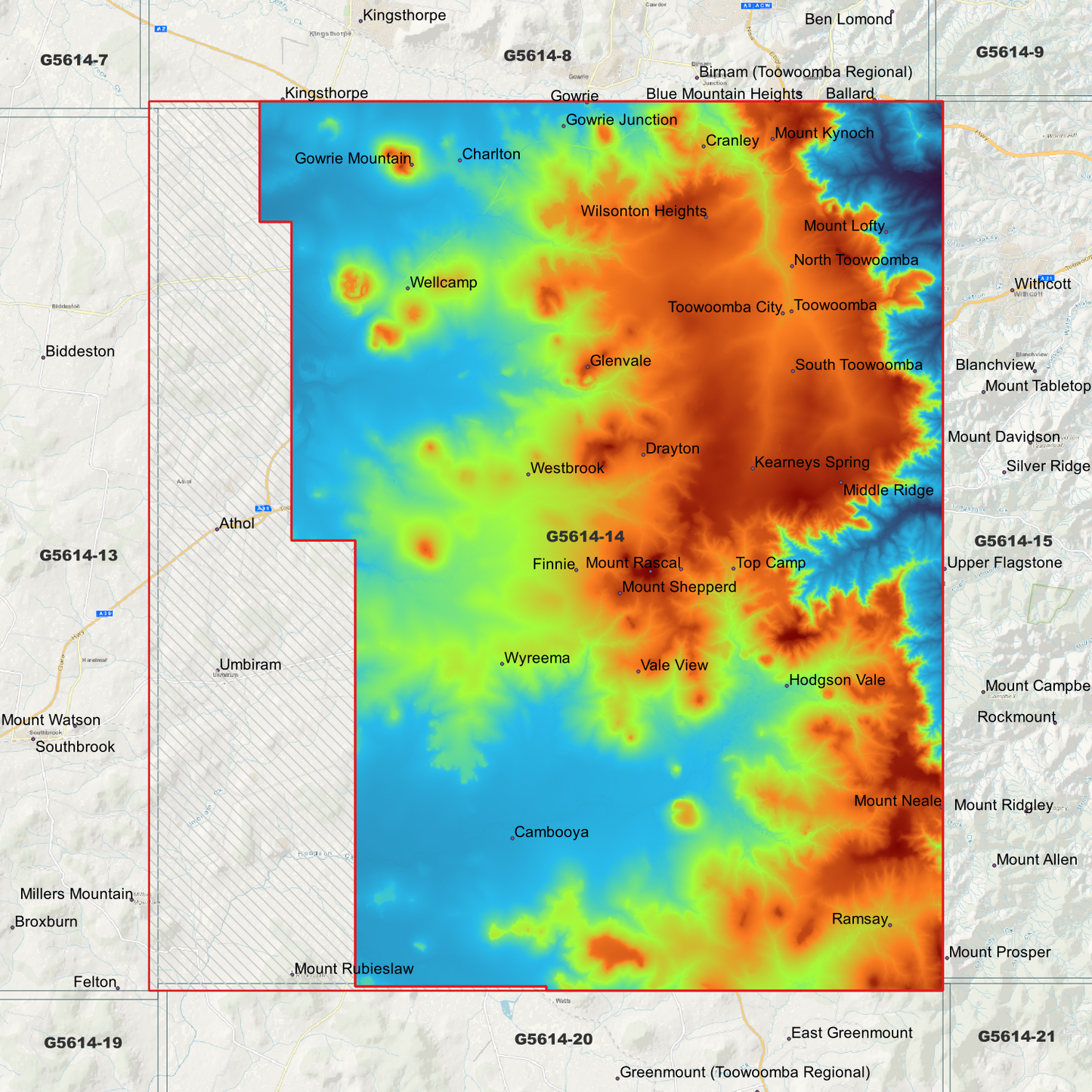 Toowoomba 1m Digital Elevation Model (G5614-14)