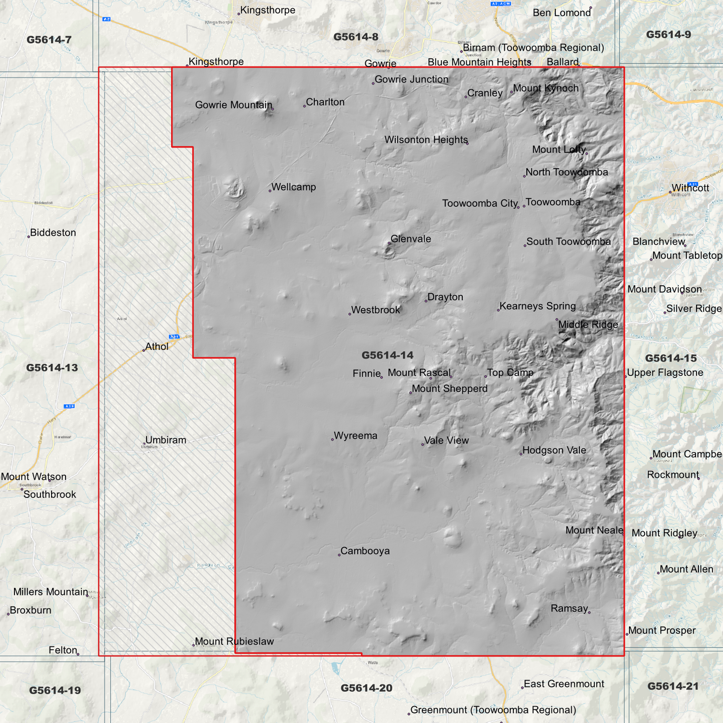 Toowoomba 1m Digital Elevation Model (G5614-14)