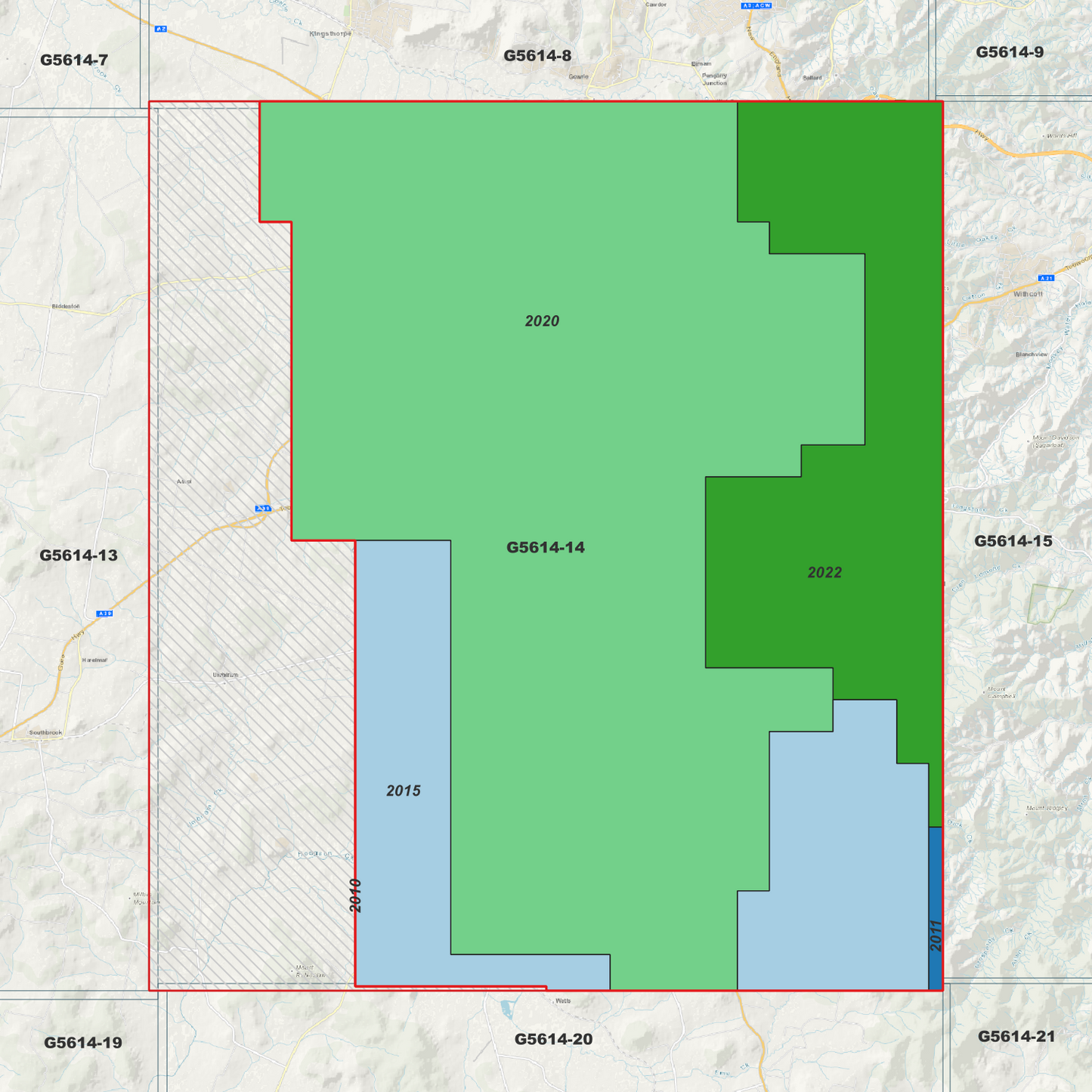 Toowoomba 1m Digital Elevation Model (G5614-14)