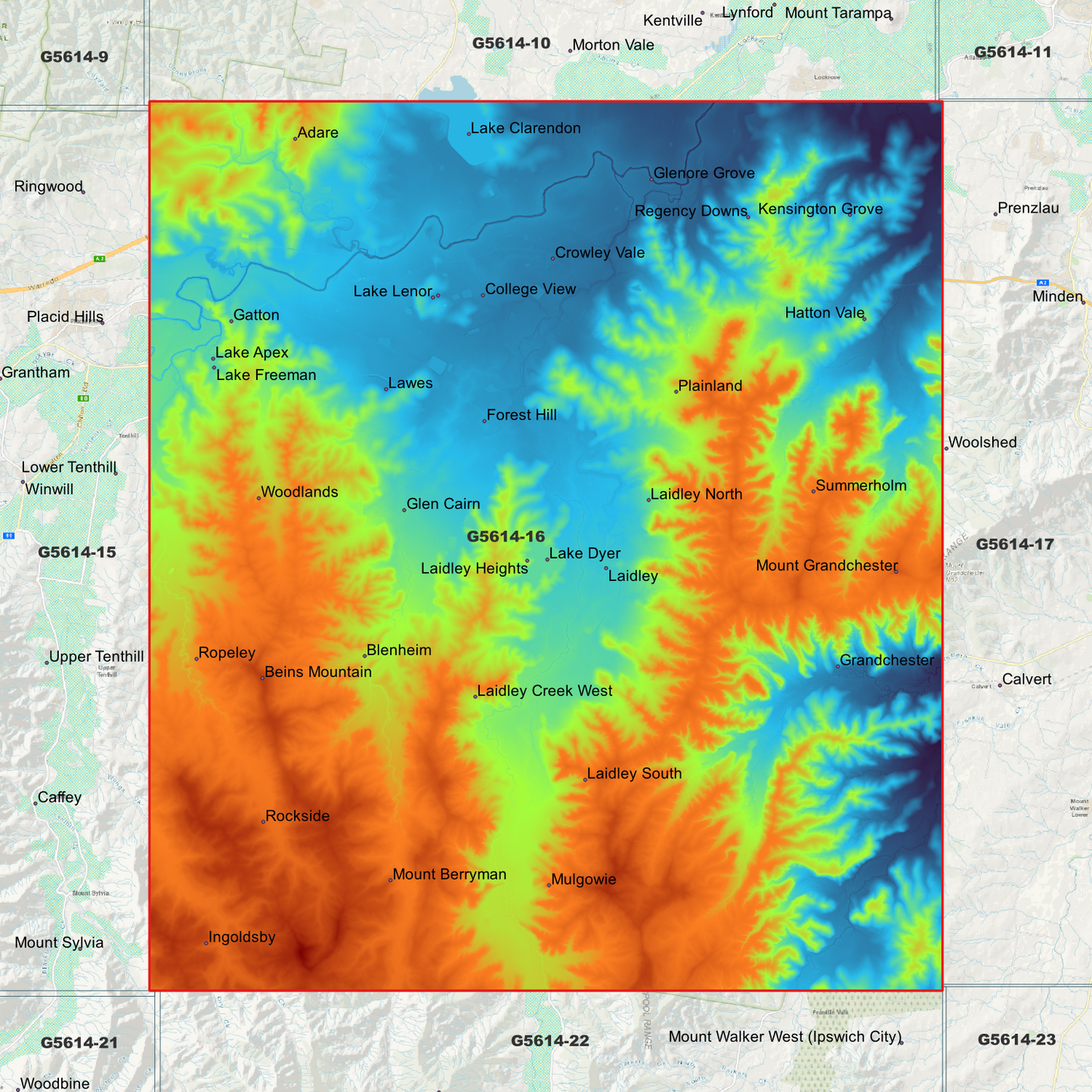 Laidley 1m Digital Elevation Model (G5614-16)
