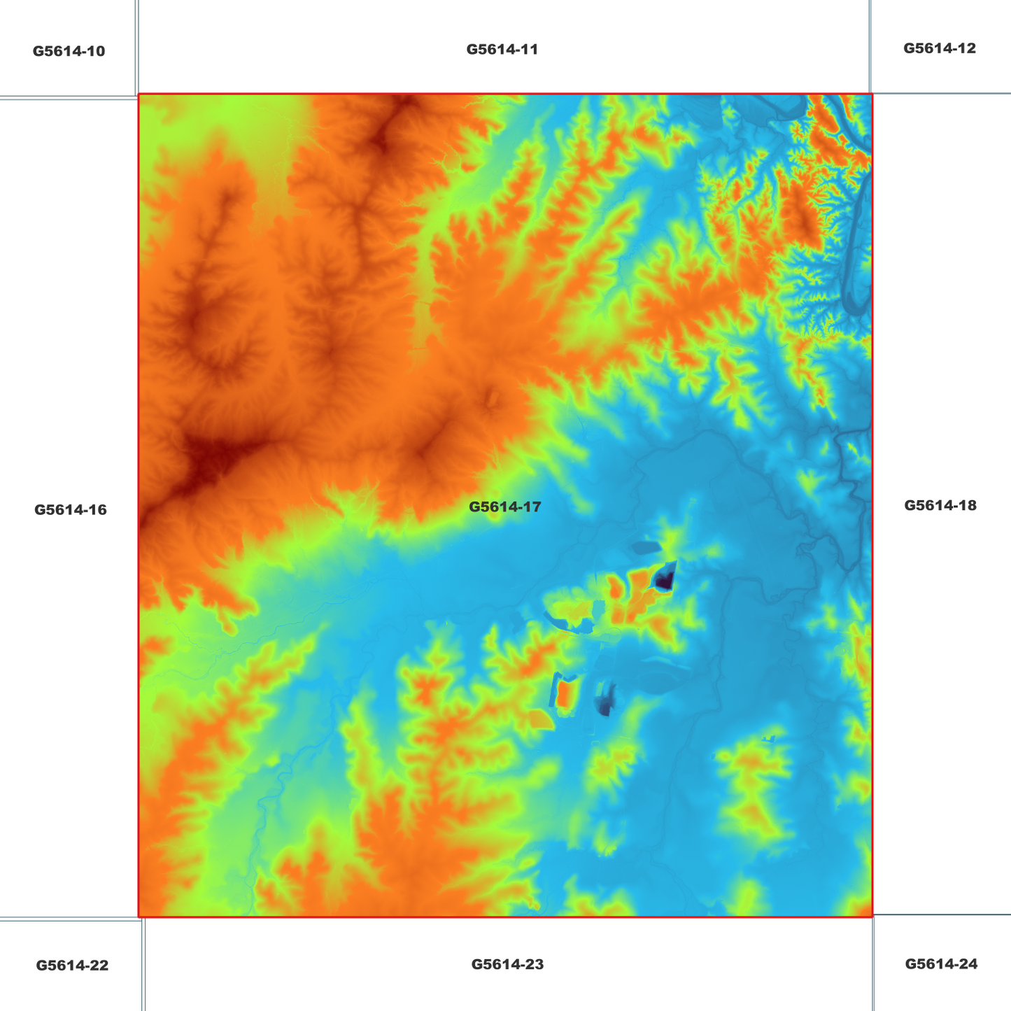 Rosewood 1m Digital Elevation Model (G5614-17)
