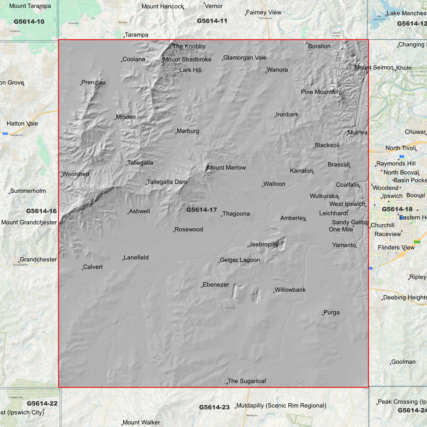Rosewood 1m Digital Elevation Model (G5614-17)