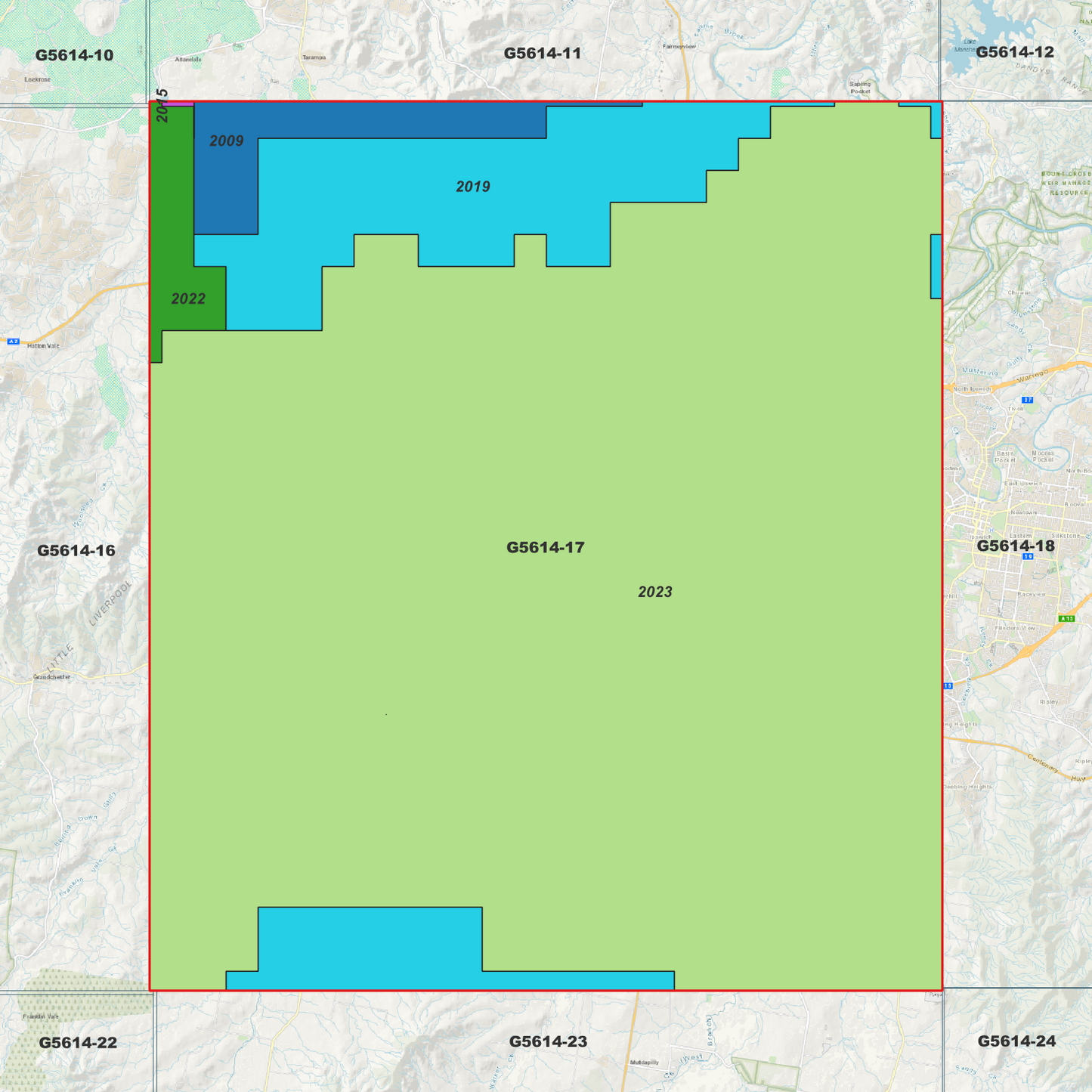 Rosewood 1m Digital Elevation Model (G5614-17)