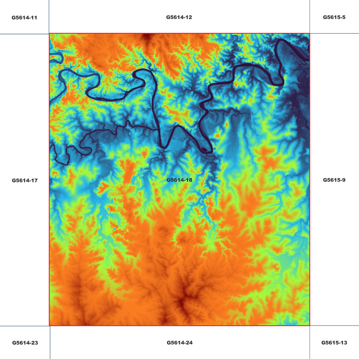 Ipswich 1m Digital Elevation Model (G5614-18)
