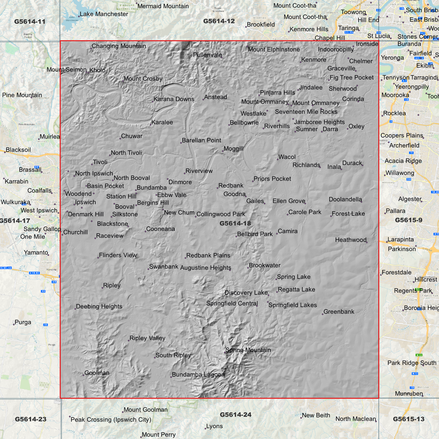 Ipswich 1m Digital Elevation Model (G5614-18)
