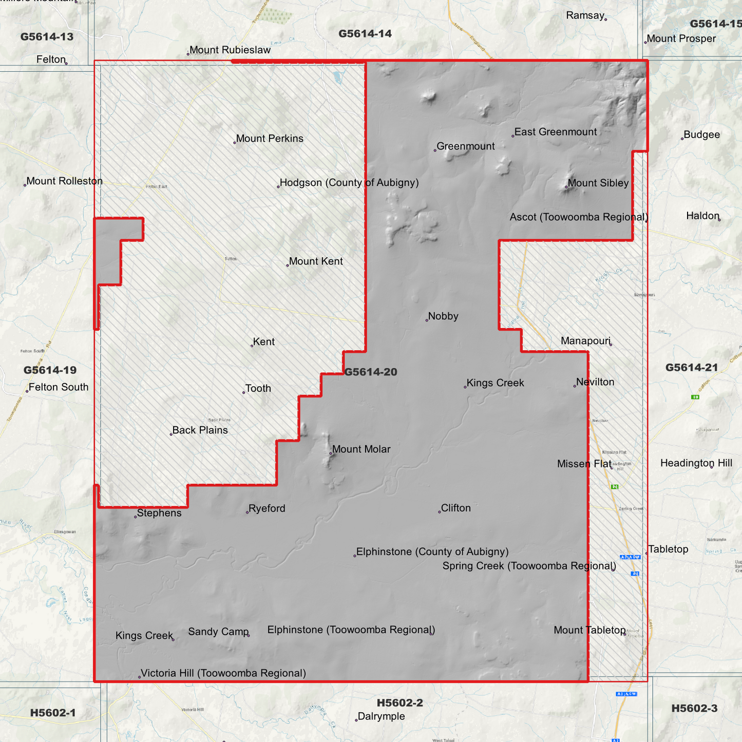 Clifton 1m Digital Elevation Model (G5614-20)
