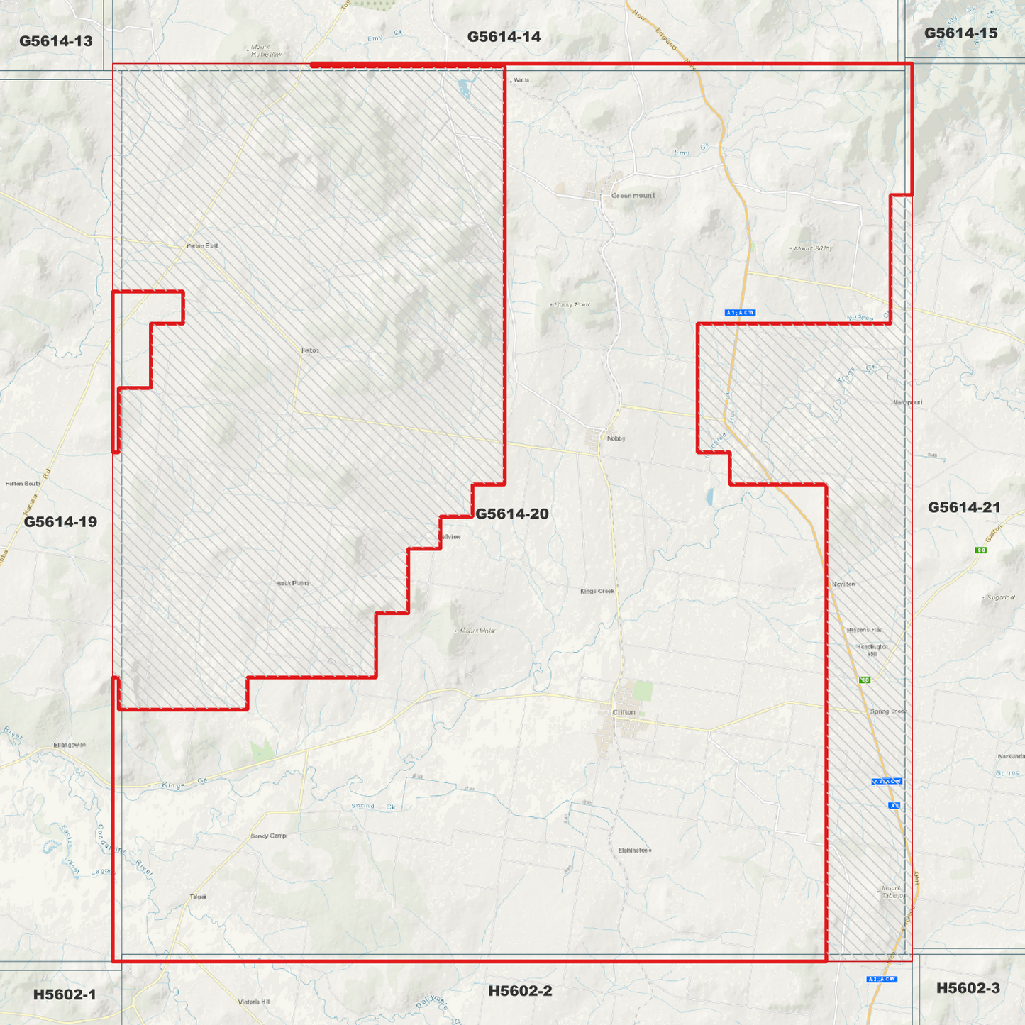 Clifton 1m Digital Elevation Model (G5614-20)