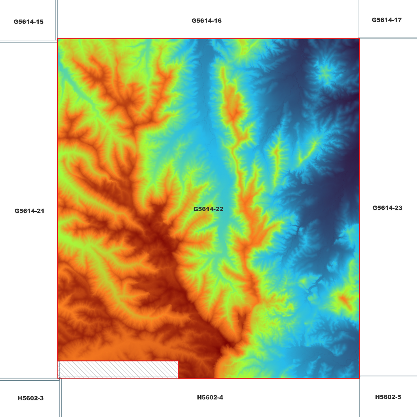 Lefthand 1m Digital Elevation Model (G5614-22)