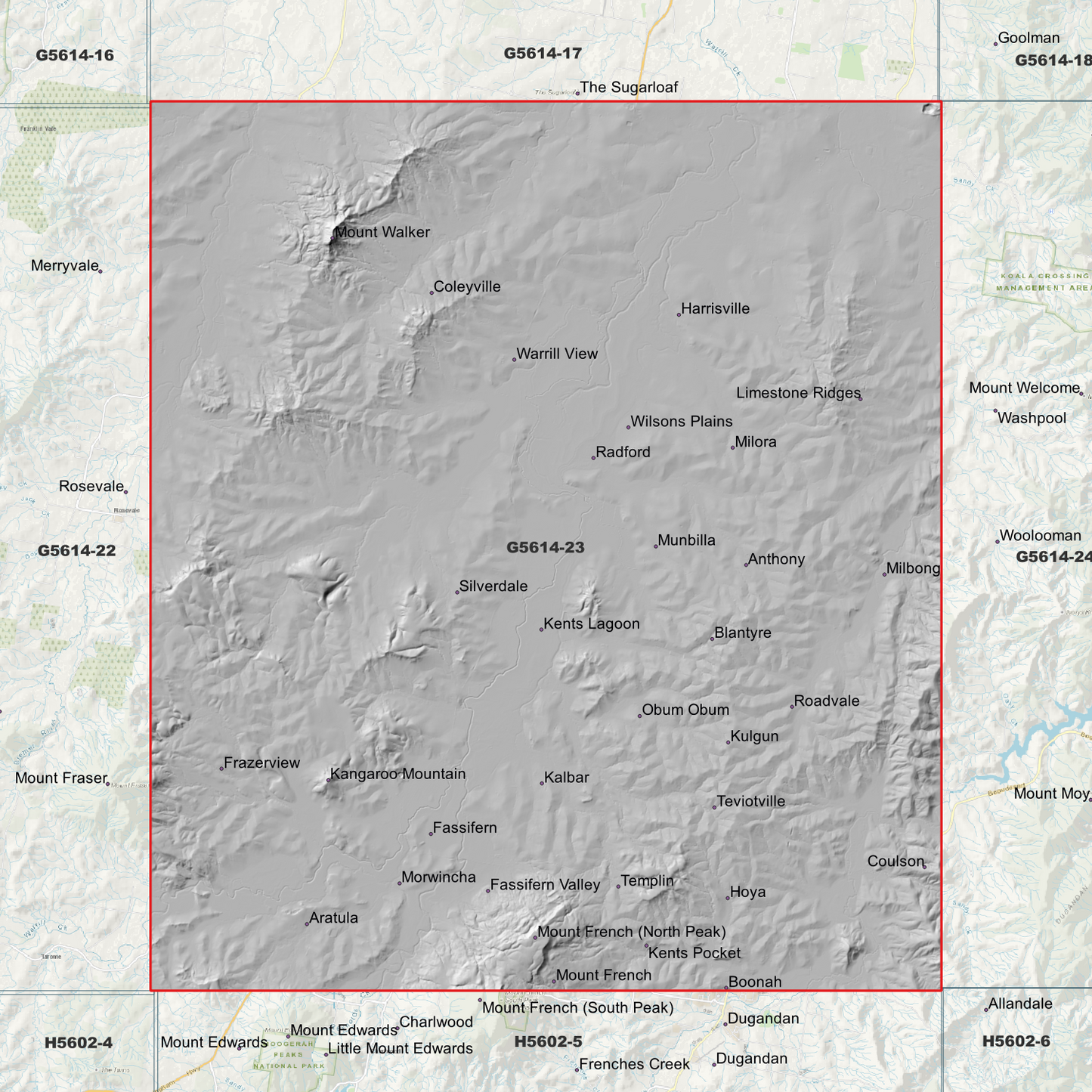 Kalbar 1m Digital Elevation Model (G5614-23)