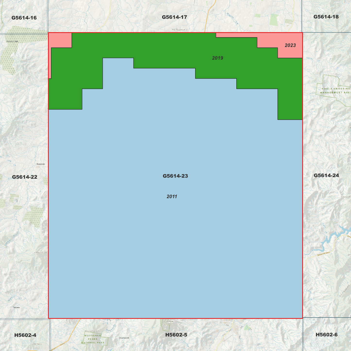 Kalbar 1m Digital Elevation Model (G5614-23)