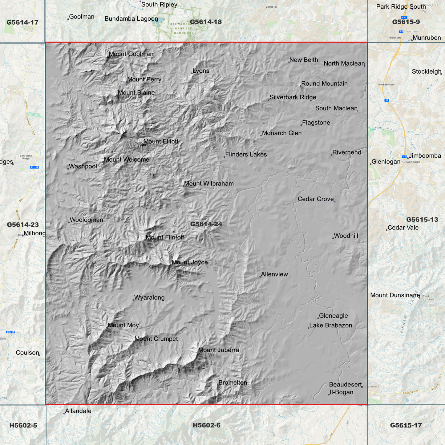 Beaudesert 1m Digital Elevation Model (G5614-24)