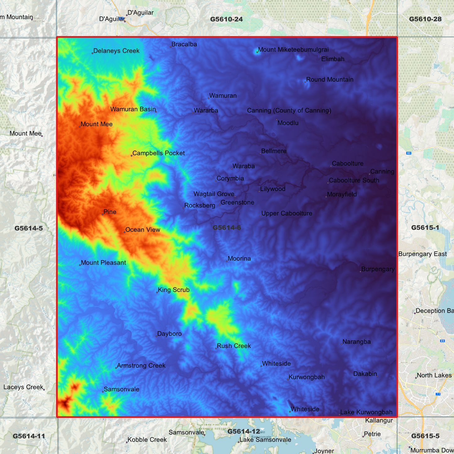 Caboolture 1m Digital Elevation Model (G5614-6)