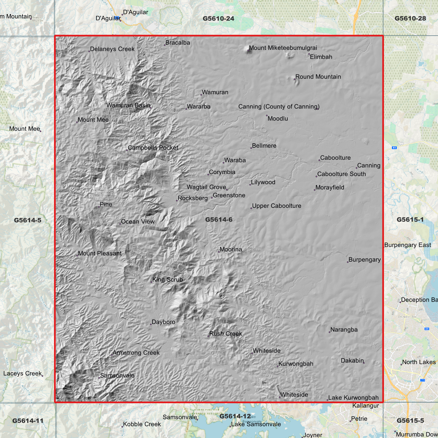 Caboolture 1m Digital Elevation Model (G5614-6)