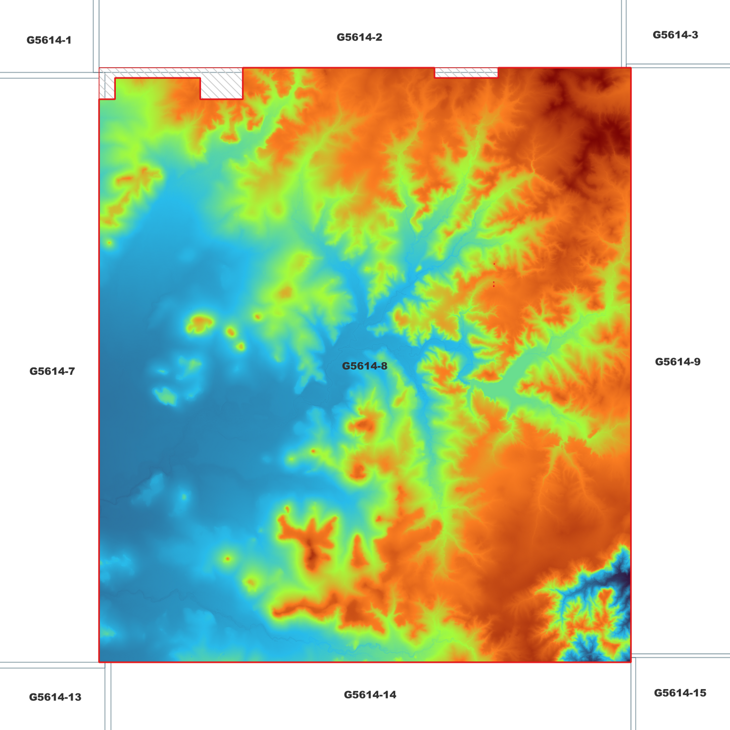 Highfields 1m Digital Elevation Model (G5614-8)