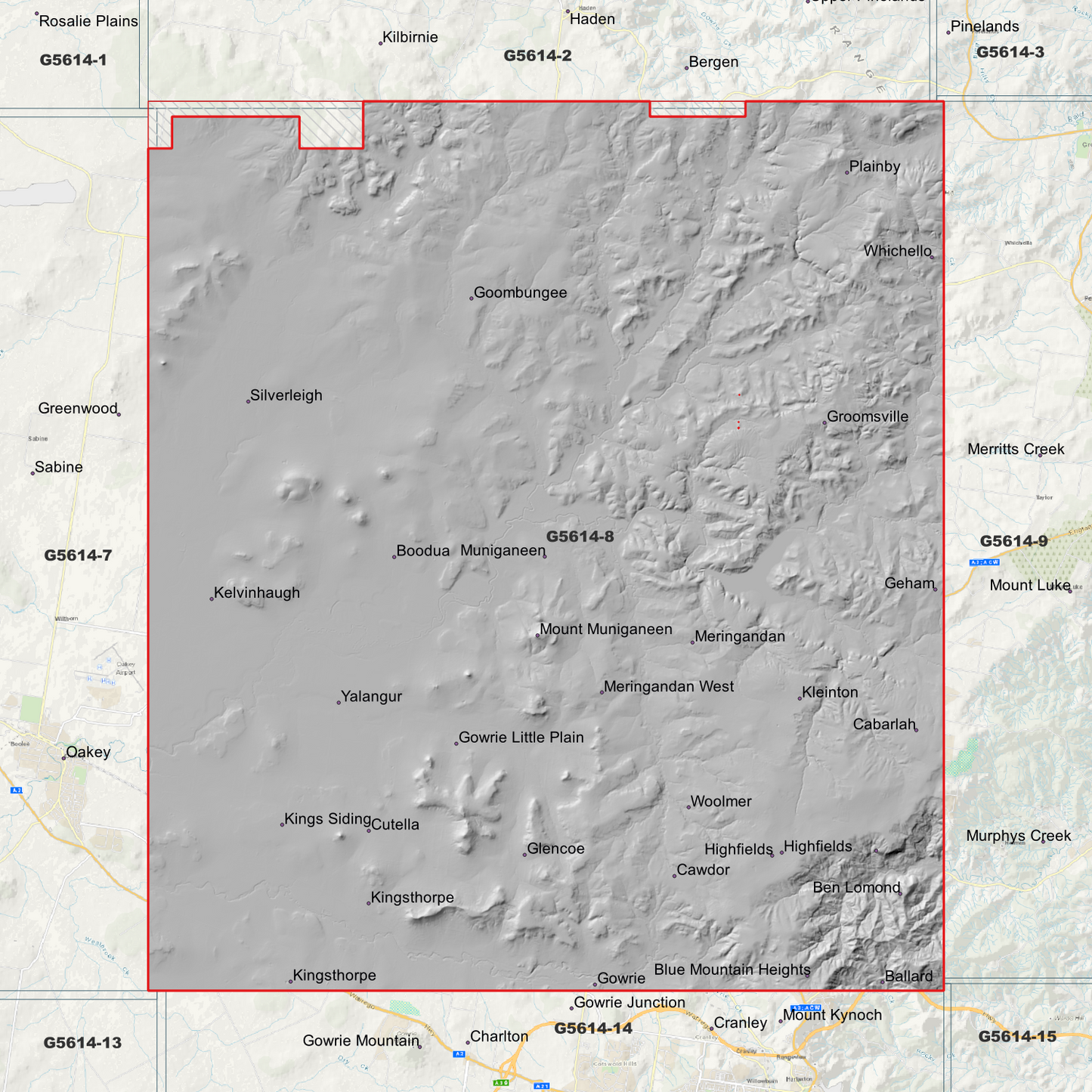 Highfields 1m Digital Elevation Model (G5614-8)