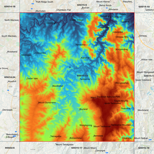 Tamborine 1m Digital Elevation Model (G5615-13)