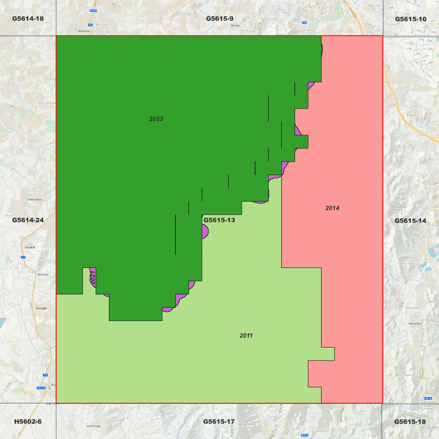 Tamborine 1m Digital Elevation Model (G5615-13)