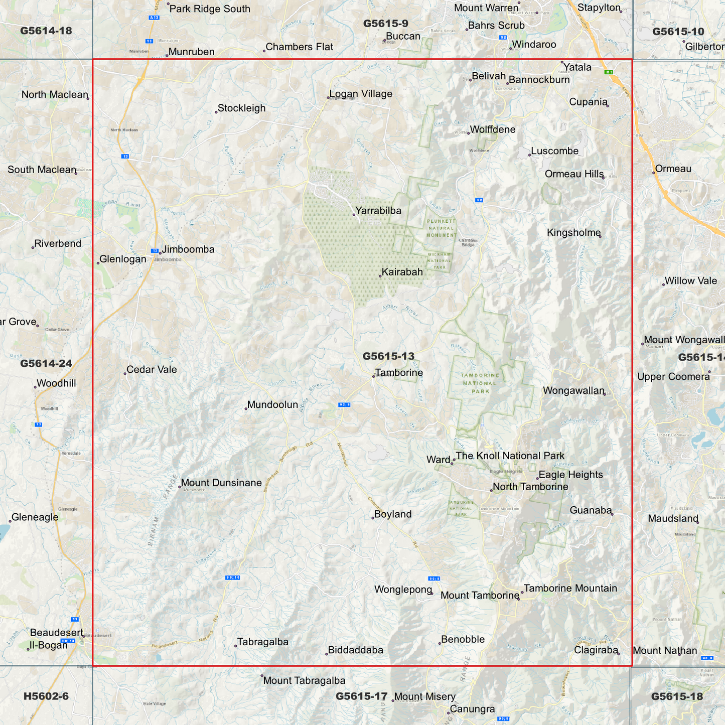 Tamborine 1m Digital Elevation Model (G5615-13)