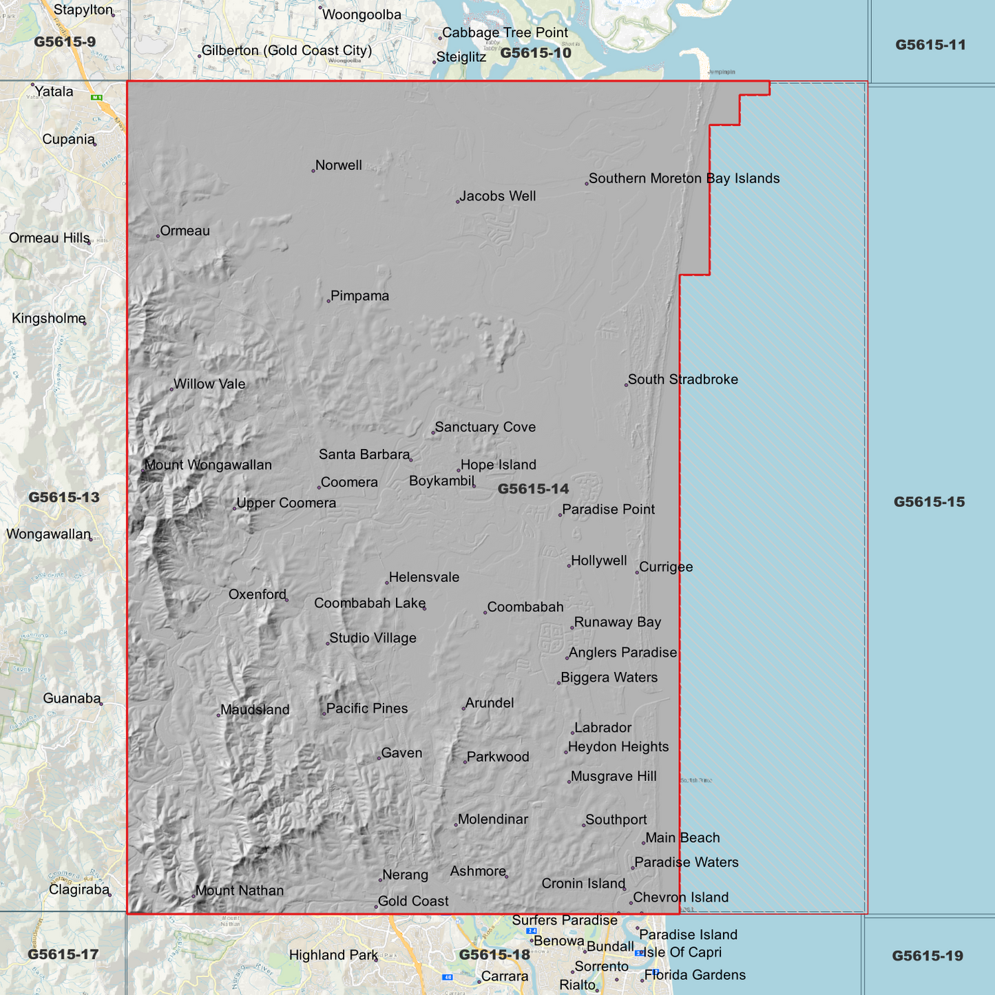 Coomera 1m Digital Elevation Model (G5615-14)