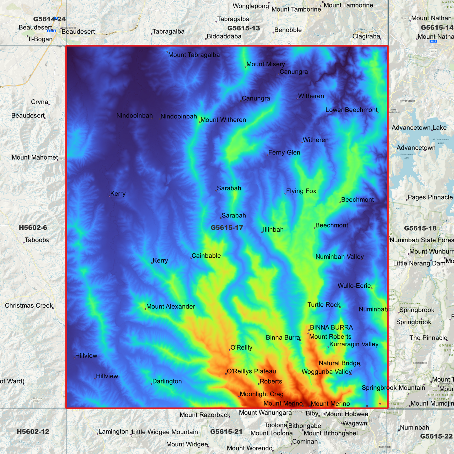 Binna 1m Digital Elevation Model (G5615-17)