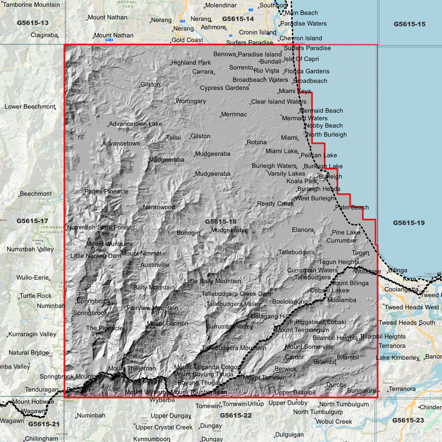 Mudgeeraba 1m Digital Elevation Model (G5615-18)