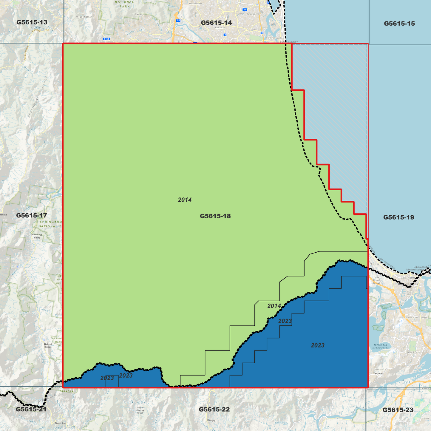 Mudgeeraba 1m Digital Elevation Model (G5615-18)