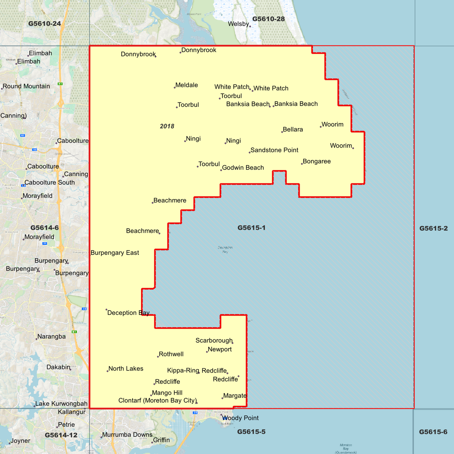 Redcliffe 1m Digital Elevation Model (G5615-1)