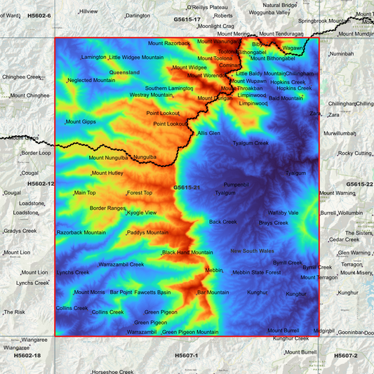 Lamington 1m Digital Elevation Model (G5615-21)