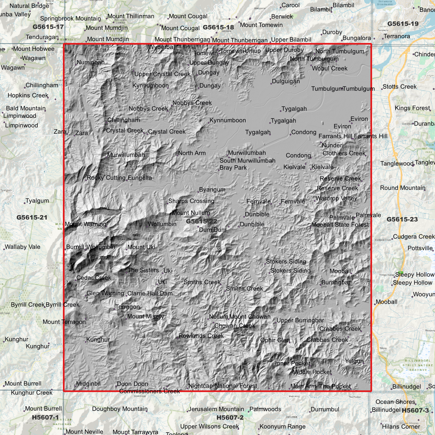 Murwillumbah 1m Digital Elevation Model (G5615-22)