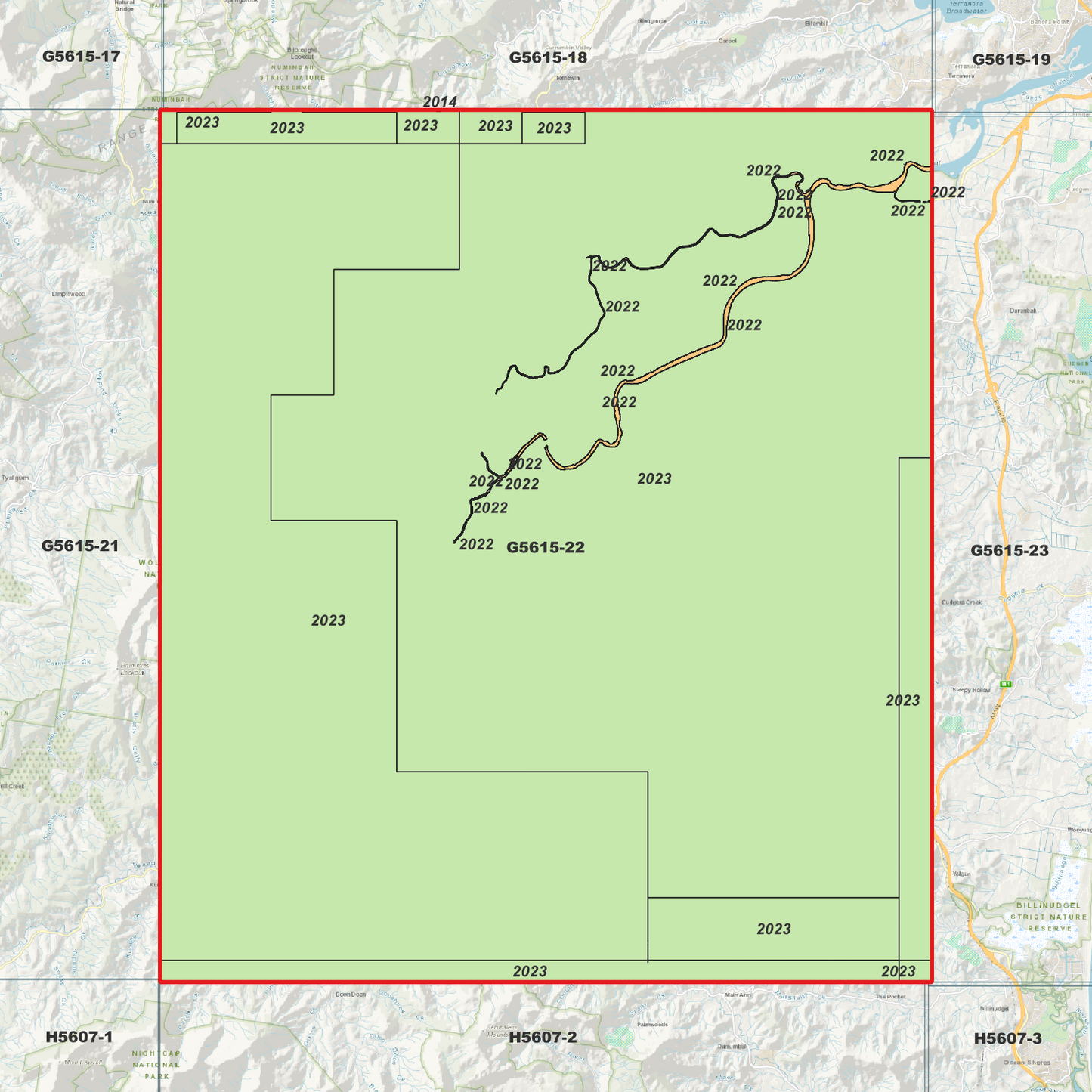 Murwillumbah 1m Digital Elevation Model (G5615-22)