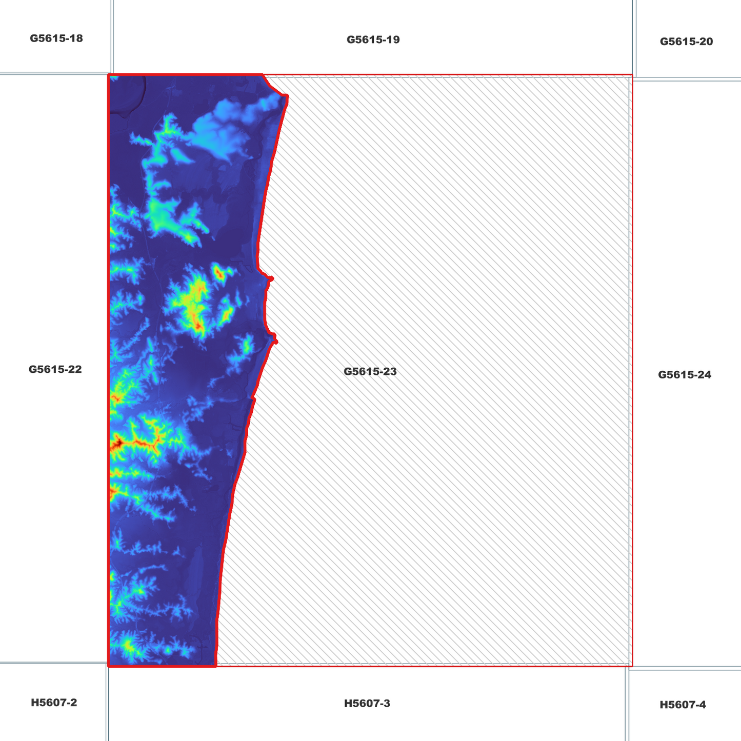 Pottsville 1m Digital Elevation Model (G5615-23)
