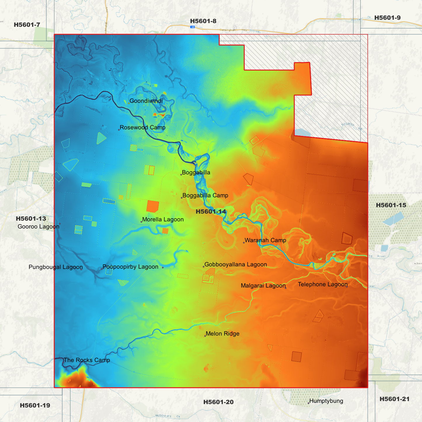 Goondiwindi 1m Digital Elevation Model (H5601-14)