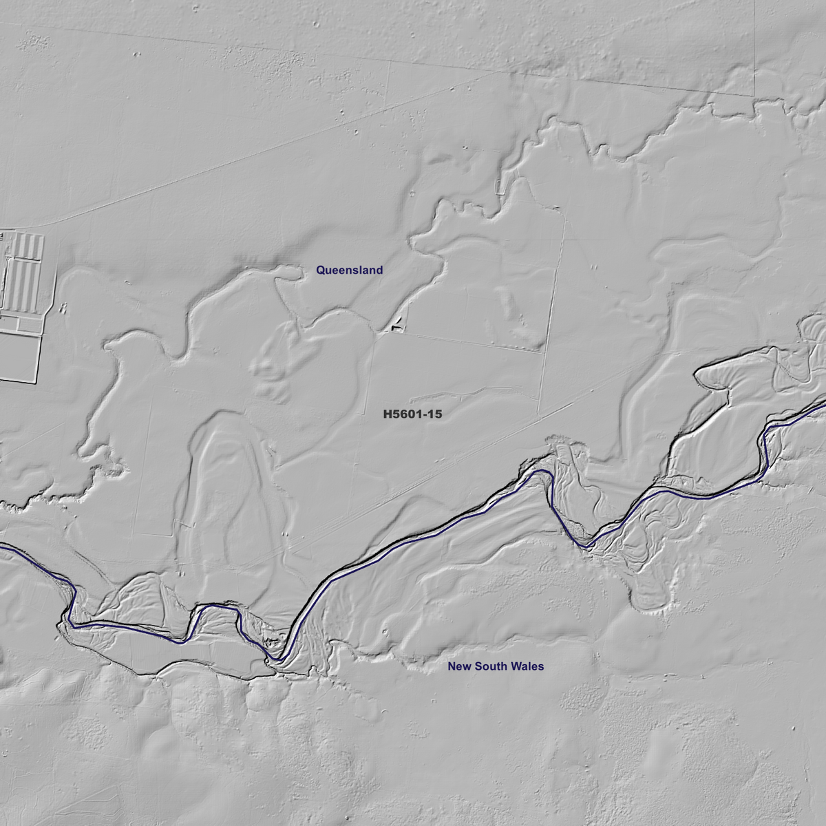 Close-up Tucka Tucka 5m hillshade showing local terrain detail.
