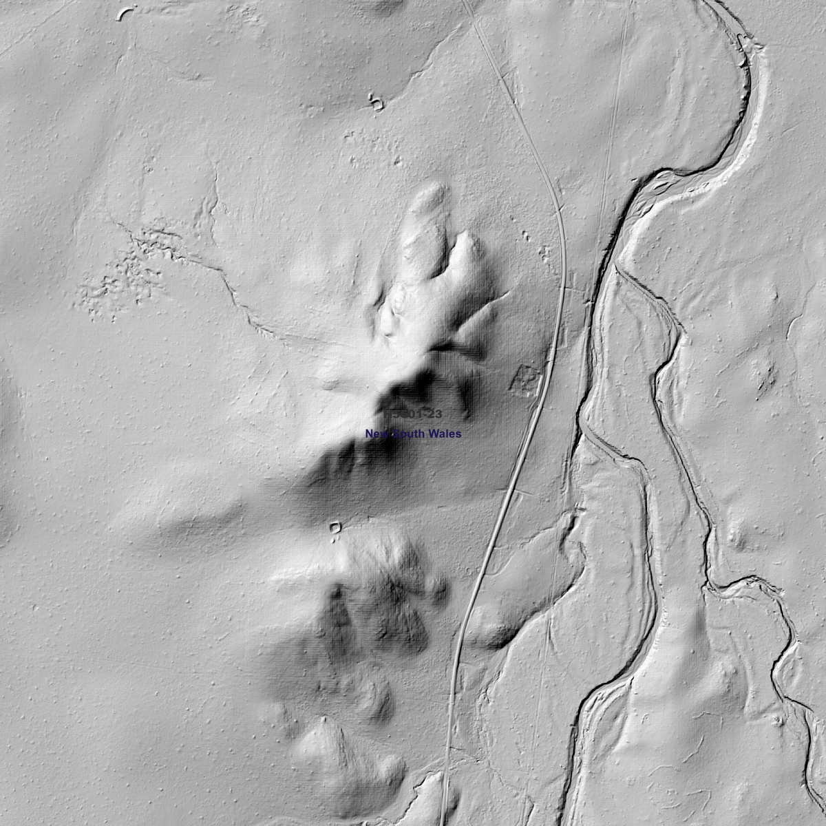 Close-up Texas 1m hillshade showing local terrain detail.

