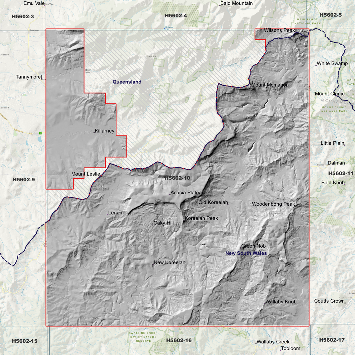 Koreelah 1m & 2m Digital Elevation Models (H5602-10)