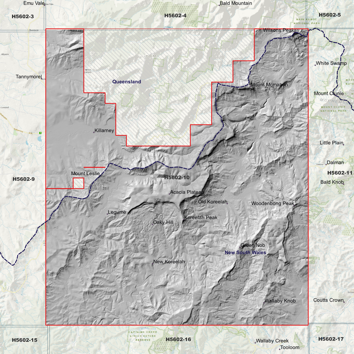 Koreelah 1m & 2m Digital Elevation Models (H5602-10)