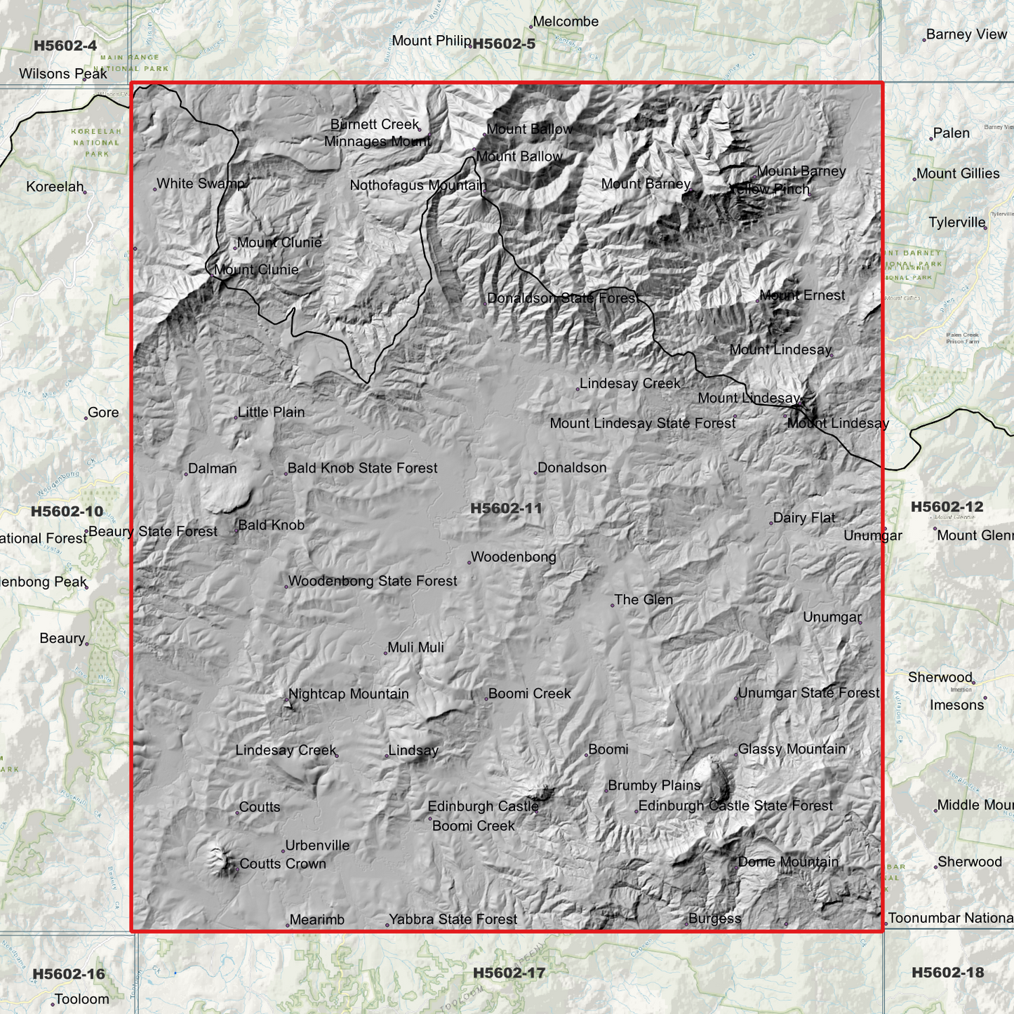 Woodenbong 1m Digital Elevation Model (H5602-11)