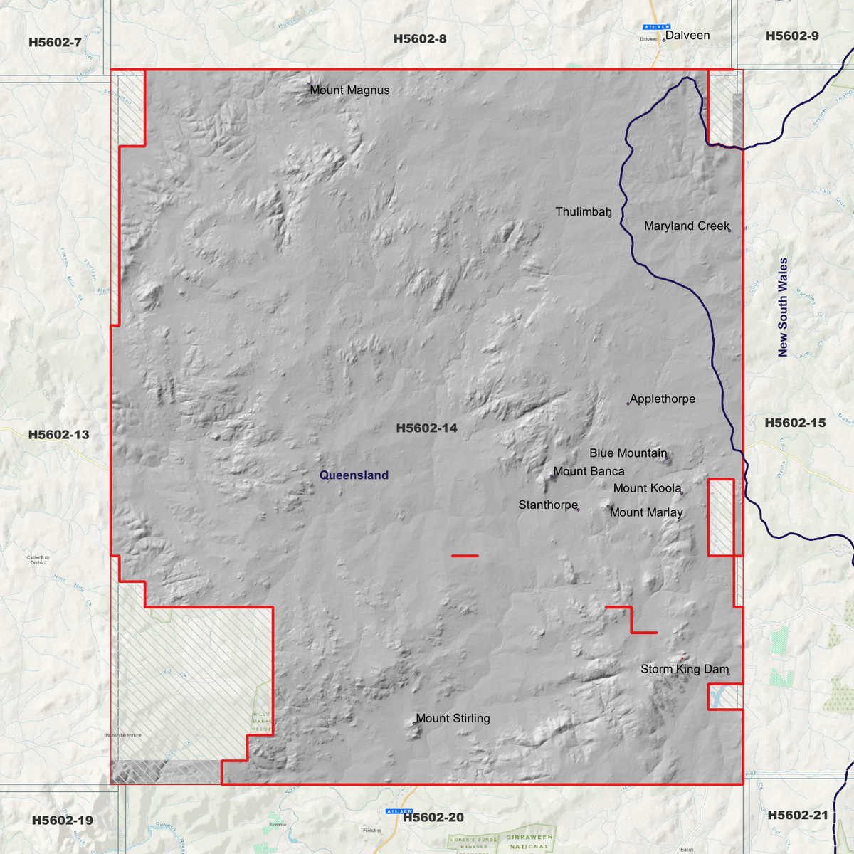 Stanthorpe 50cm, 1m & 5m Digital Elevation Models (H5602-14)