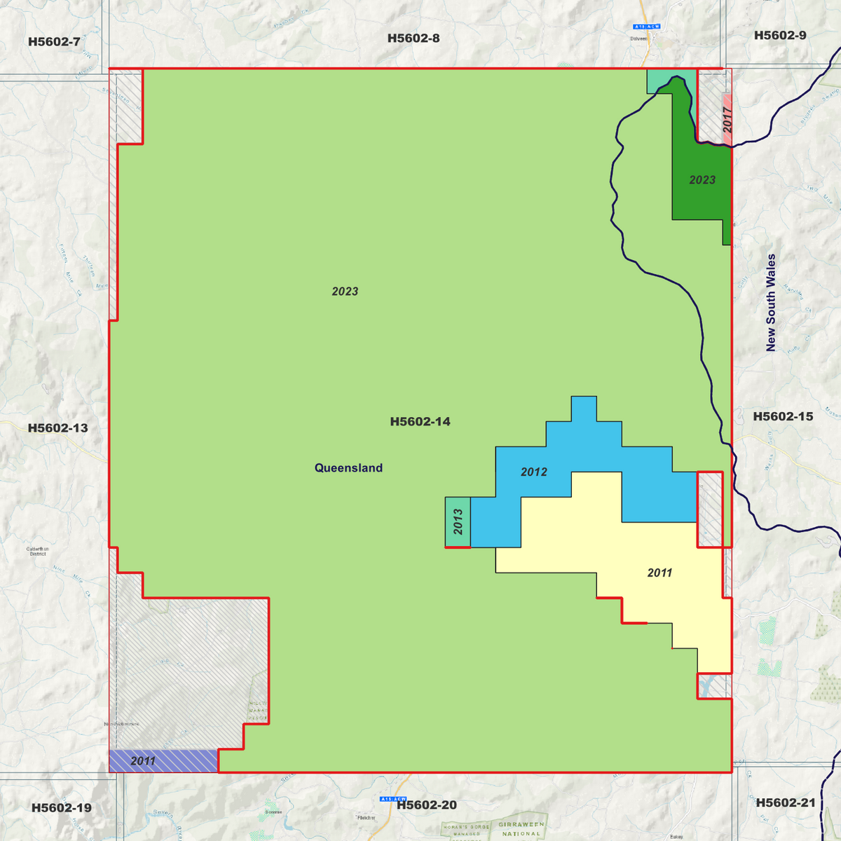 Stanthorpe 50cm, 1m & 5m Digital Elevation Models (H5602-14)