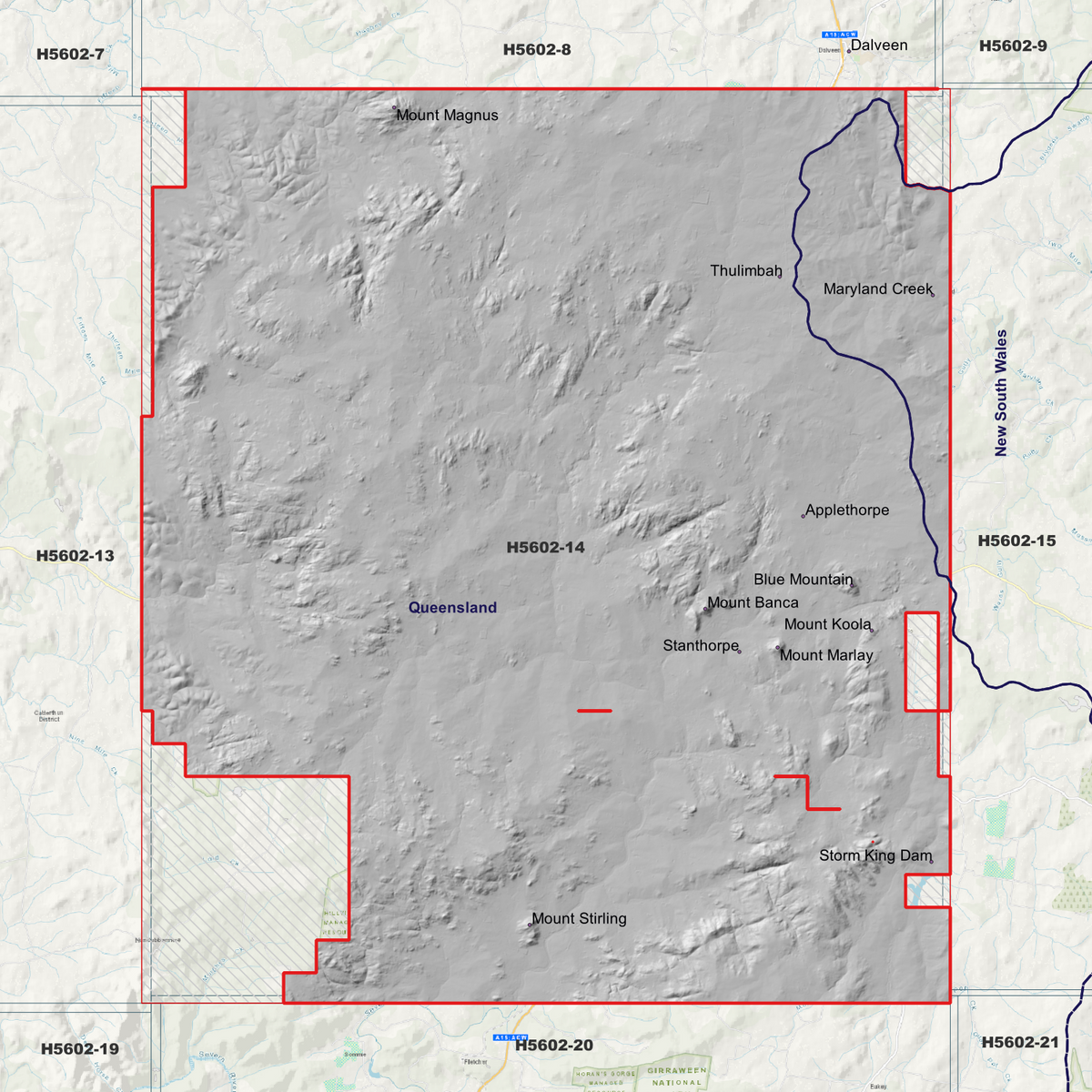 Stanthorpe 50cm, 1m & 5m Digital Elevation Models (H5602-14)
