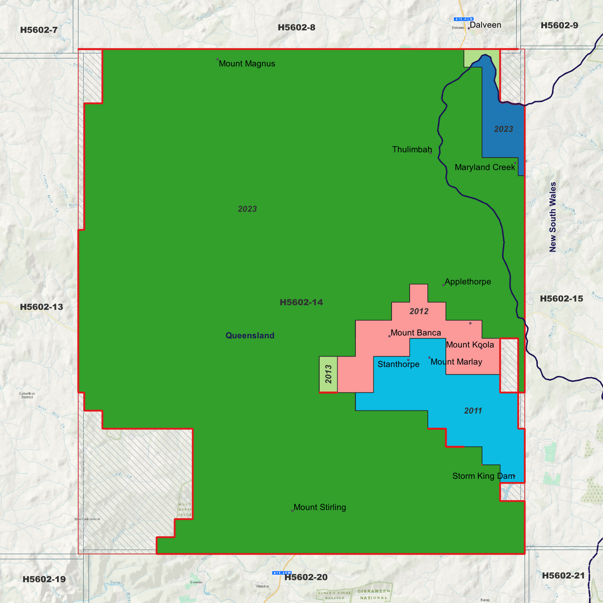 Stanthorpe 50cm, 1m & 5m Digital Elevation Models (H5602-14)
