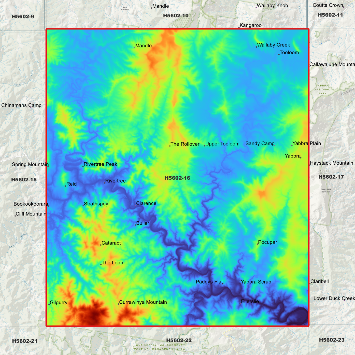 Tooloom 1m Digital Elevation Model (H5602-16)